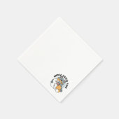 Sneeuw veel plezier kat winter vakantie ontwerp servet (Hoek)