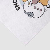 Sneeuw veel plezier kat winter vakantie ontwerp tissuepapier (Detail)