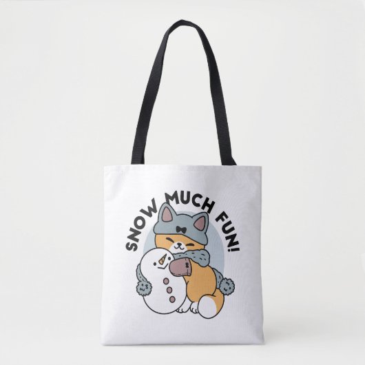 Sneeuw veel plezier kat winter vakantie ontwerp tote bag (Voorkant)
