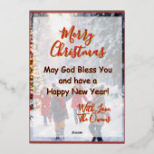 Sneeuw veel plezier kinderen spelen kerst Kaart (Achterkant)