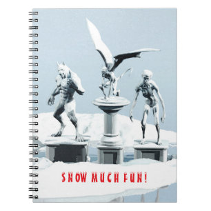 Sneeuw veel plezier! Monster ijssculpturen Notitieboek