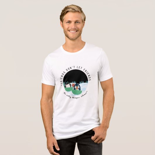 Sneeuw veel plezier, samen! Tri-Blend shirt (Voorkant volledig)