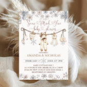 Sneeuw veel plezier Winter Baby shower Kaart