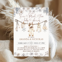 Sneeuw veel plezier Winter Baby shower