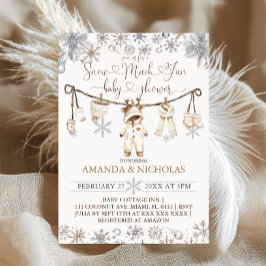 Sneeuw veel plezier Winter Baby shower Kaart