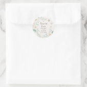 Sneeuw Verliefd Witte Winter Bloemen Ronde Sticker (Tas)