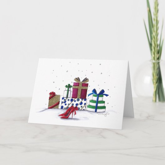 Sneeuw Verrassingen Feestdagen Kaart (Voorkant)