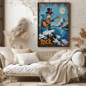 Sneeuw versnipperen, oceaangroeven poster