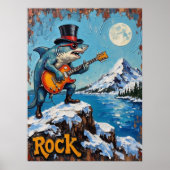 Sneeuw versnipperen, oceaangroeven poster (Voorkant)