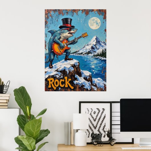 Sneeuw versnipperen, oceaangroeven poster (Thuiskantoor)