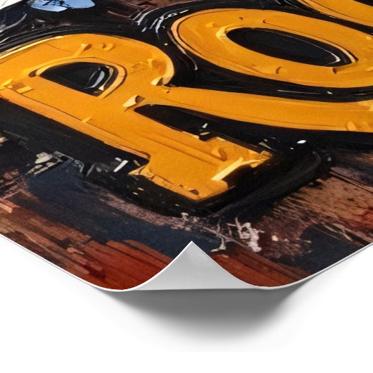 Sneeuw versnipperen, oceaangroeven poster (Hoek)