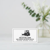 Sneeuw verwijderen en decoderen diensten zwart-wit visitekaartje (Staand voorkant)