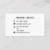 Sneeuw verwijderen en decoderen diensten zwart-wit visitekaartje (Achterkant)