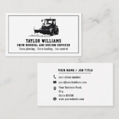 Sneeuw verwijderen en decoderen diensten zwart-wit visitekaartje (Voorkant / Achterkant)