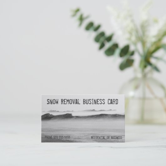 Sneeuw verwijderen Lake Michigan Ice Blizzard Visitekaartje (Staand voorkant)