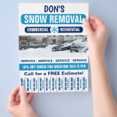 Sneeuw verwijderen met Tear Off Strips Flyer (Hand)