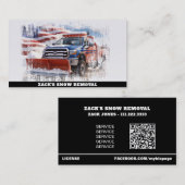 *~* Sneeuw Verwijdering Ploeg Vrachtwagen AP74 Vla Visitekaartje (Voorkant / Achterkant)