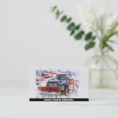 *~* Sneeuw Verwijdering Ploeg Vrachtwagen AP74 Vla Visitekaartje (Staand voorkant)