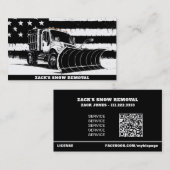 *~* Sneeuw Verwijdering Ploegvlag Patrioting Truck Visitekaartje (Voorkant / Achterkant)