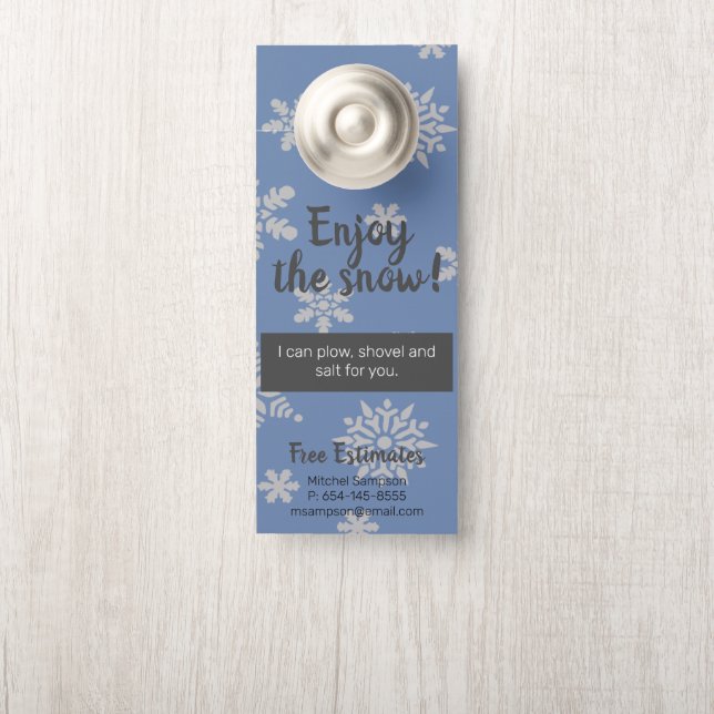 Sneeuw Verwijdering Shoveling ploegdeur hanger tek (Op knop)