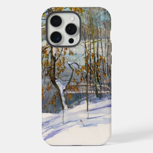 Sneeuw viel iPhone hoesje (Achterkant)