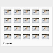 sneeuw vierkante sticker (Vel)