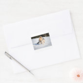 sneeuw vierkante sticker (Envelop)