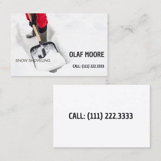 Sneeuw Visitekaartje (Voorkant / Achterkant)
