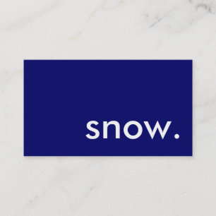 sneeuw. visitekaartje