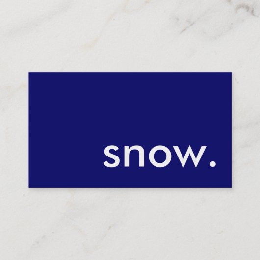 sneeuw. visitekaartje (Voorkant)