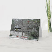 sneeuw vogels 5 feestdagen kaart (Voorkant)