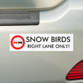 Sneeuw Vogels Bumpersticker (Op auto)