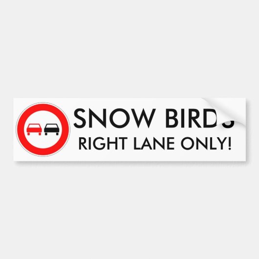 Sneeuw Vogels Bumpersticker (Voorkant)