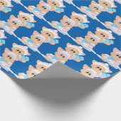 Sneeuw voor betegeld kerstpapier cadeaupapier (Hoek)