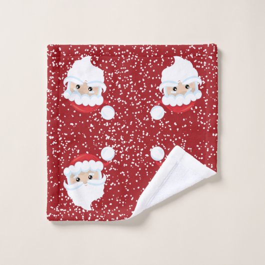 Sneeuw voor de kerstman met kerstmis bad handdoek (Wasdoekje)