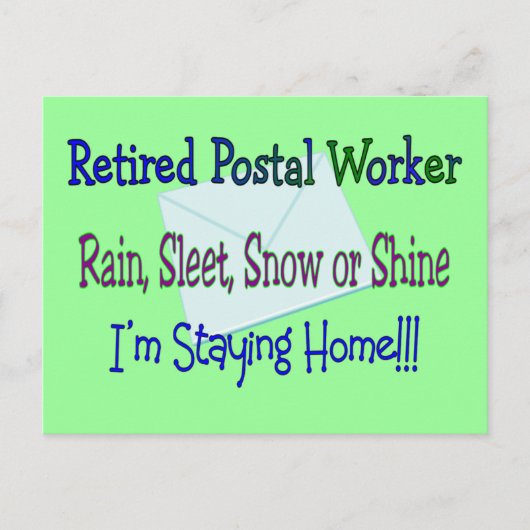 Sneeuw voor de Rain Sneeuw "STAYING HOME" voor pos Briefkaart (Voorkant)