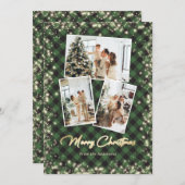 Sneeuw voor groen licht feestdagenkaart (Voorkant / Achterkant)