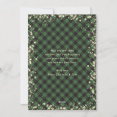 Sneeuw voor groen licht feestdagenkaart (Achterkant)