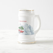 Sneeuw voor kerstboomgaarden bierpul (Voorkant rechts)