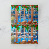 Sneeuw voor kerstkaart feestdagen kaart (Binnen)