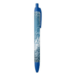 Sneeuw voor kerstpen blauwe inkt pen