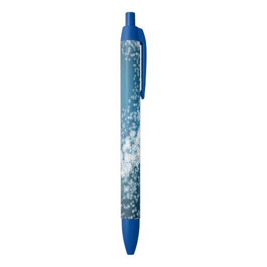 Sneeuw voor kerstpen blauwe inkt pen (Achterkant (Verticaal))