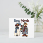 Sneeuw Vrienden Tshirts en geschenken Briefkaart (Staand voorkant)