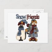Sneeuw Vrienden Tshirts en geschenken Briefkaart (Voorkant / Achterkant)
