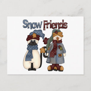 Sneeuw Vrienden Tshirts en geschenken Briefkaart