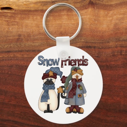 Sneeuw Vrienden Tshirts en geschenken Sleutelhanger (Voorkant)