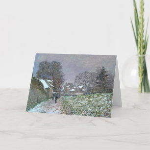 Sneeuw Weg in Argenteuil Feestdagen Kaart