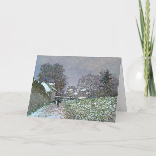 Sneeuw Weg in Argenteuil Feestdagen Kaart (Voorkant)