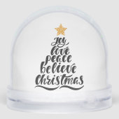 SNEEUW WERELDBOL  ANGELS EN KERSTBOOM SNEEUWBOL (Achterkant)