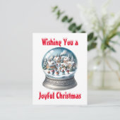 Sneeuw Wereldbol Blank Christmas Feestdagenkaart (Staand voorkant)